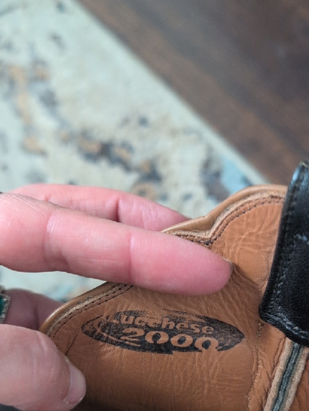 Black Leather Lucchese 2000 Cowboy Boots - Picture 8 of 10